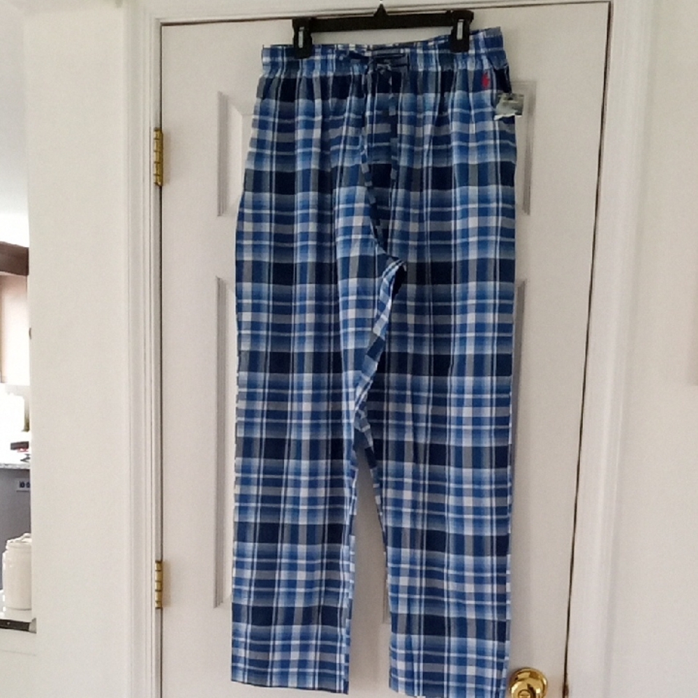 Polo Ralph Lauren Blue Plaid Pajama Pants NWT